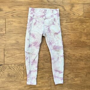 Offline by Aerie Leggings Women's L White/Pink Tie Dye Seamless High Waisted